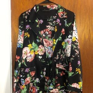 Zara floral blazer